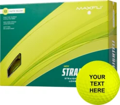 Maxfli 2023 Straightfli Matte Yellow Personalized Golf Balls