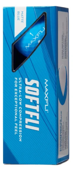 Maxfli 2023 Softfli Matte Blue Personalized Golf Balls -Golfworks Shop MX23SOFTFLIBLUP Black SLV
