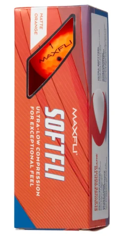 Maxfli 2023 Softfli Matte Orange Personalized Golf Balls -Golfworks Shop MX23SOFTFLIORGP Black SLV