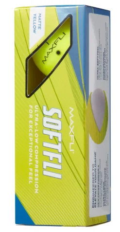 Maxfli 2023 Softfli Matte Yellow Personalized Golf Balls -Golfworks Shop MX23SOFTFLIYLWP Black SLV