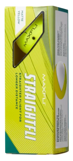 Maxfli 2023 Straightfli Matte Yellow Personalized Golf Balls -Golfworks Shop MX23STRAFLIYLWP Black SLV