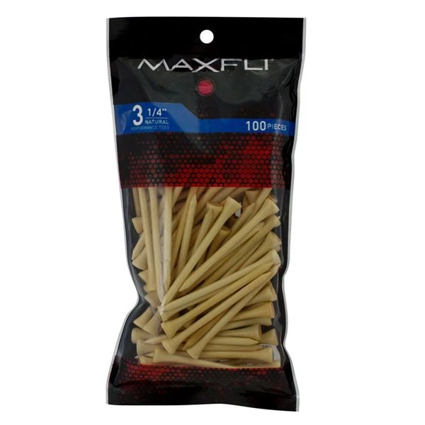 Maxfli 3.25" Golf Tees Maxfli 3.25" Golf Tees -Golfworks Shop MaxfliTees 3.25 100NaturalWood