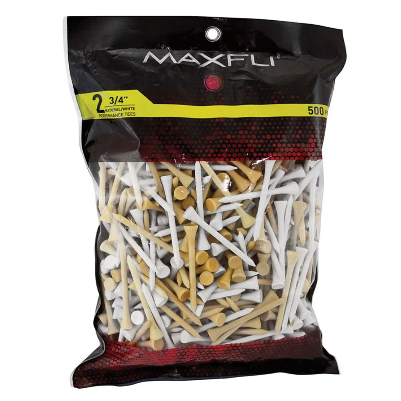 Maxfli 2.75'' Natural/White Golf Tees 500-Pack-MX182 Maxfli 2.75'' Natural/White Golf Tees 500-Pack-MX182 -Golfworks Shop