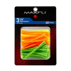 Maxfli Pronged 3.25'' High Visibility Golf Tees 40 Pack-MX379